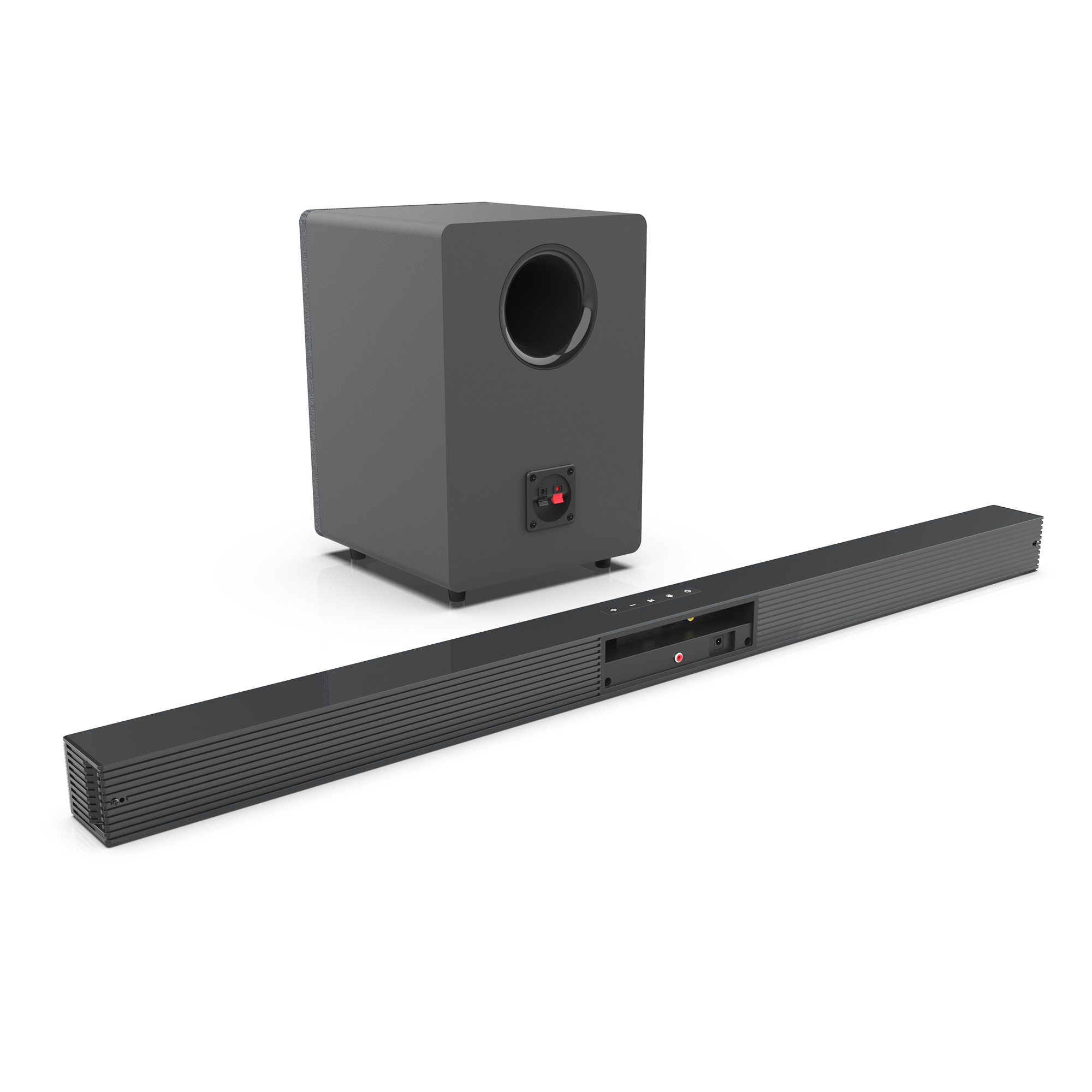 Home Cinema With Wireless Rear Speakers - Soundbar TV 84W dengan Subwoofer Box,