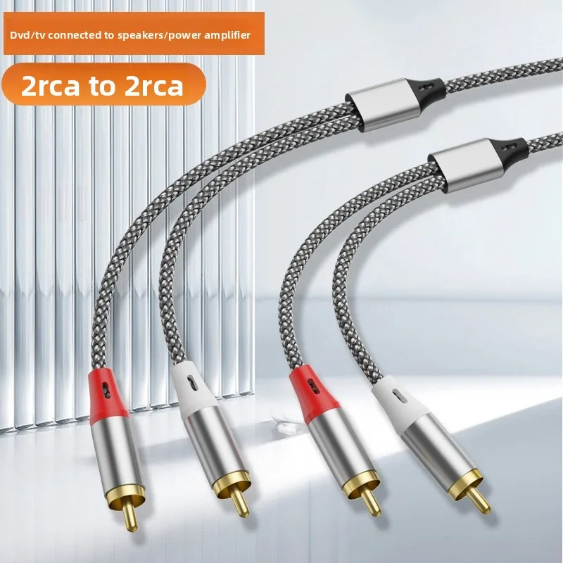 Home Cinema Subwoofer - Kabel Audio RCA Ganda, 2 Pasang
