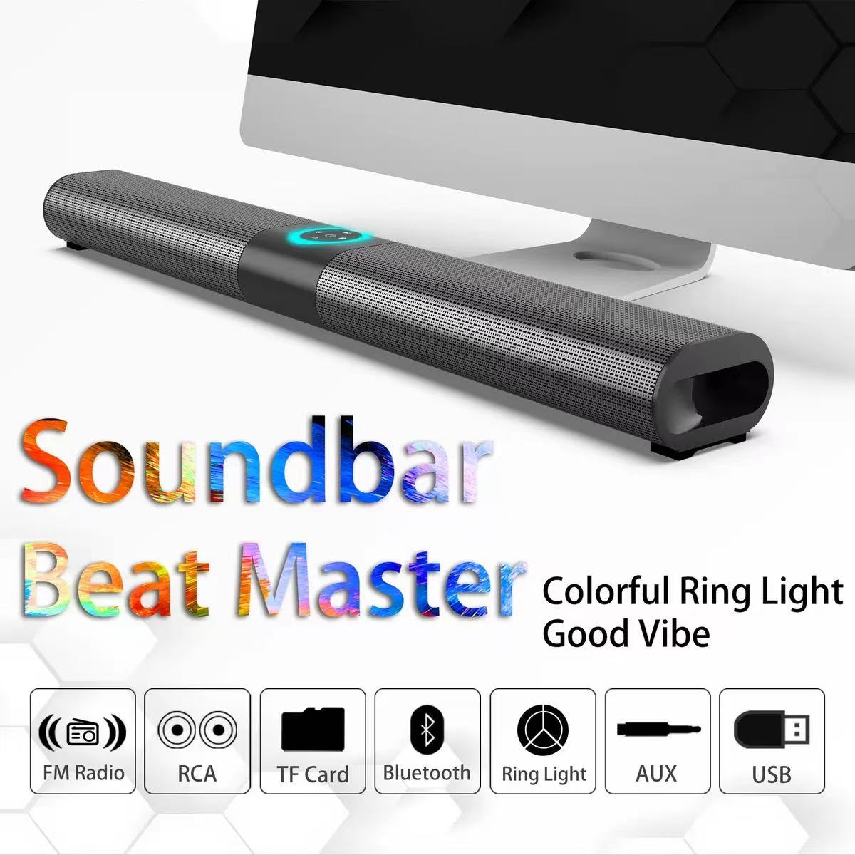 Home Cinema Wall Lights - BS-20 Soundbar Kartu Nirkabel Speaker Bluetooth