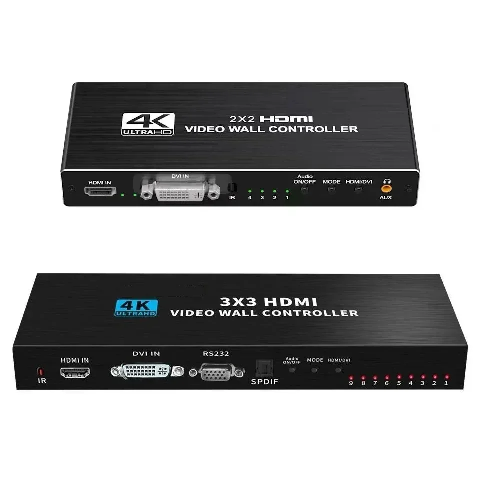 Home Cinema Video Processor - Pengendali dinding Video 4K 3x3, 1x2