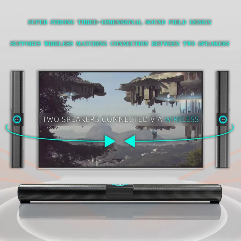 BS-20 Soundbar Kartu Nirkabel  - Home Cinema Wall Lights ulasan dan harga