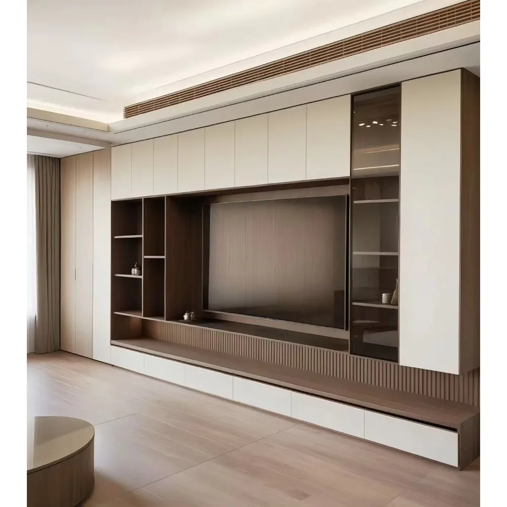 Lemari TV Kayu Modern dengan D - Home Cinema Furniture ulasan dan harga
