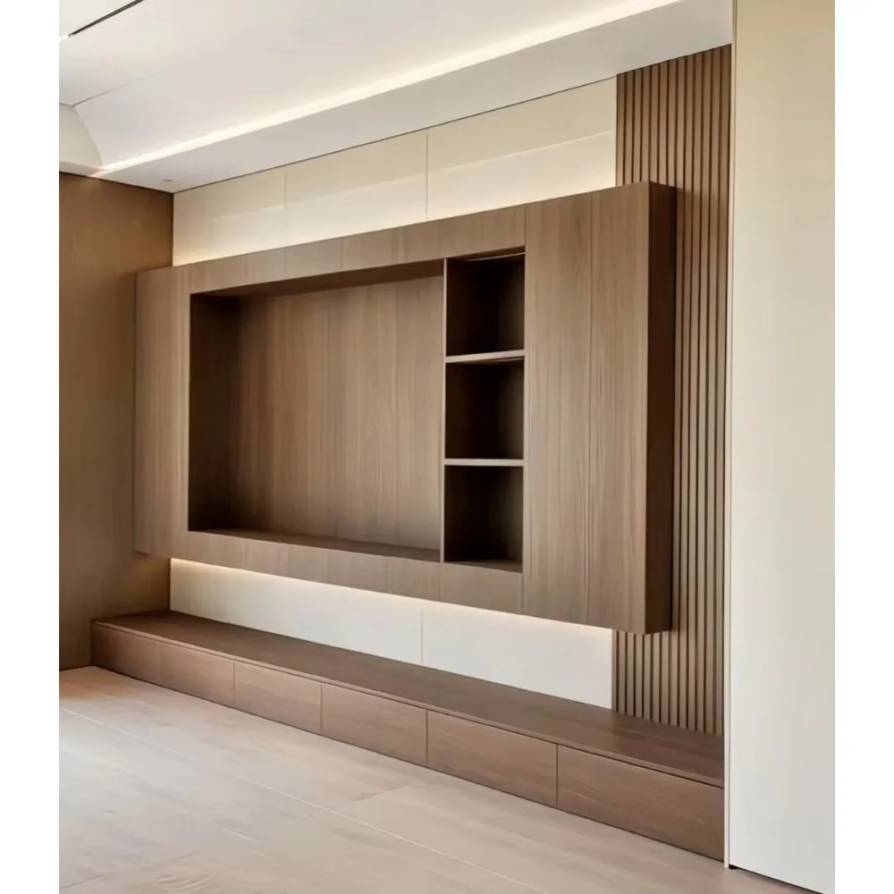 Lemari TV Kayu Modern dengan D - Home Cinema Furniture ulasan dan harga
