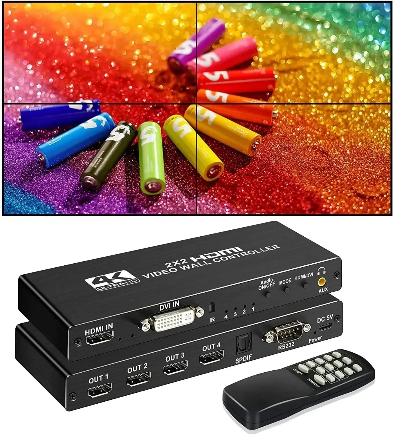Pengendali dinding Video 4K 3x - Home Cinema Video Processor ulasan dan harga