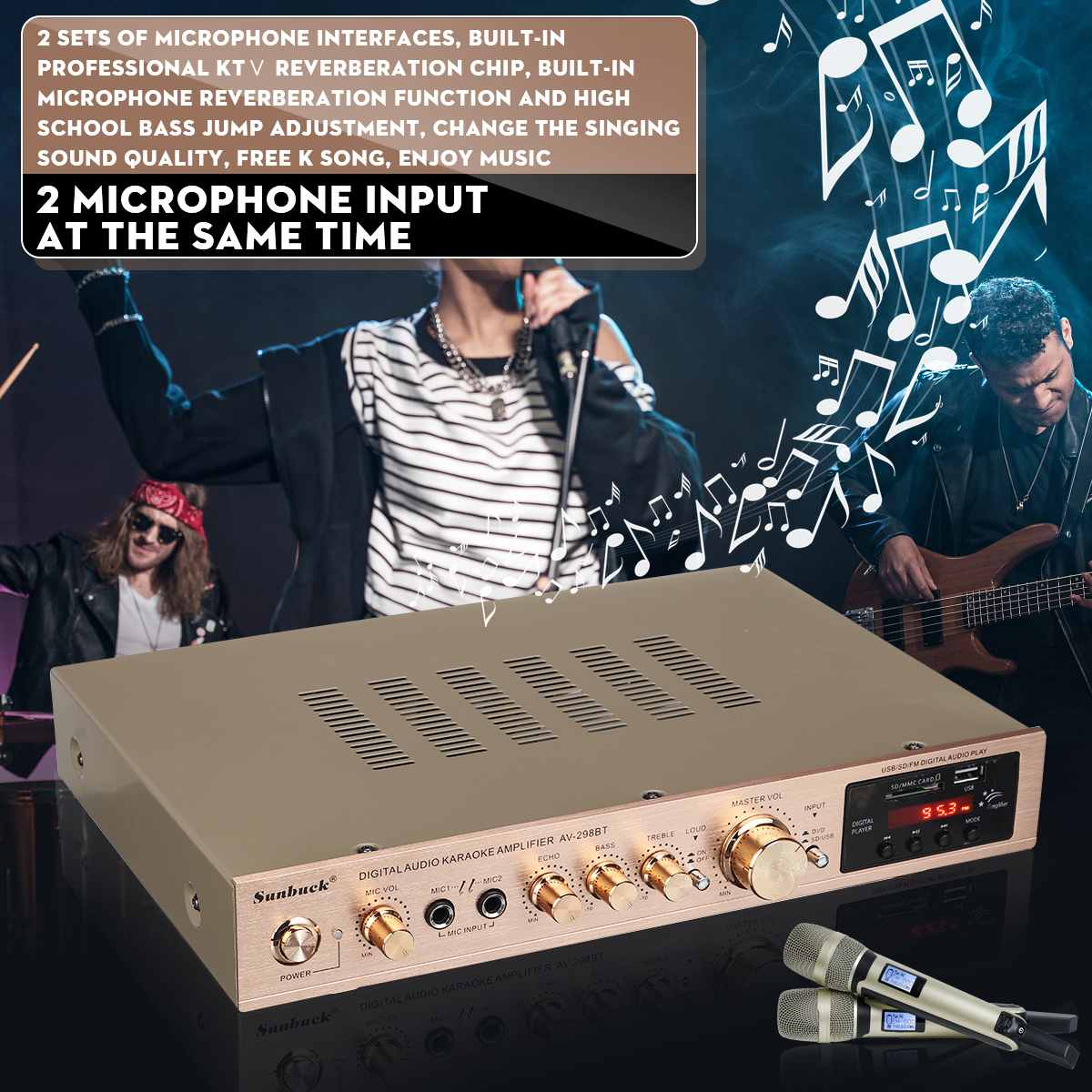 110/220V 2000W Amplifier Daya  - Home Cinema Subwoofer ulasan dan harga