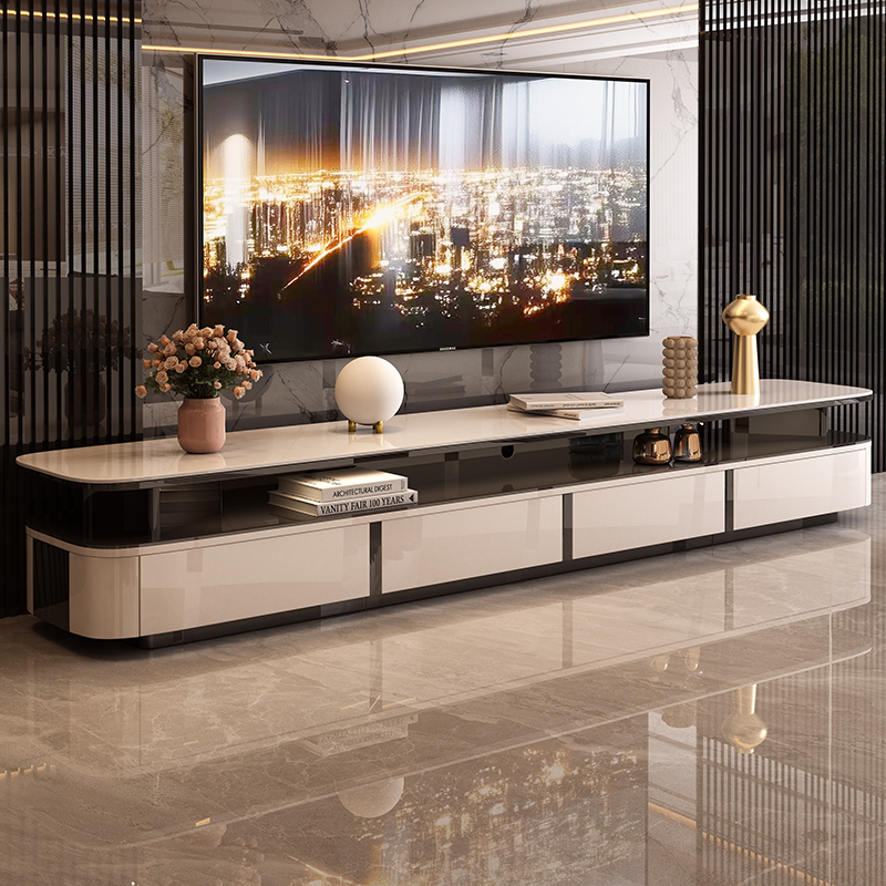 Lemari TV Klasik Beige Sederha - Home Cinema Furniture ulasan dan harga