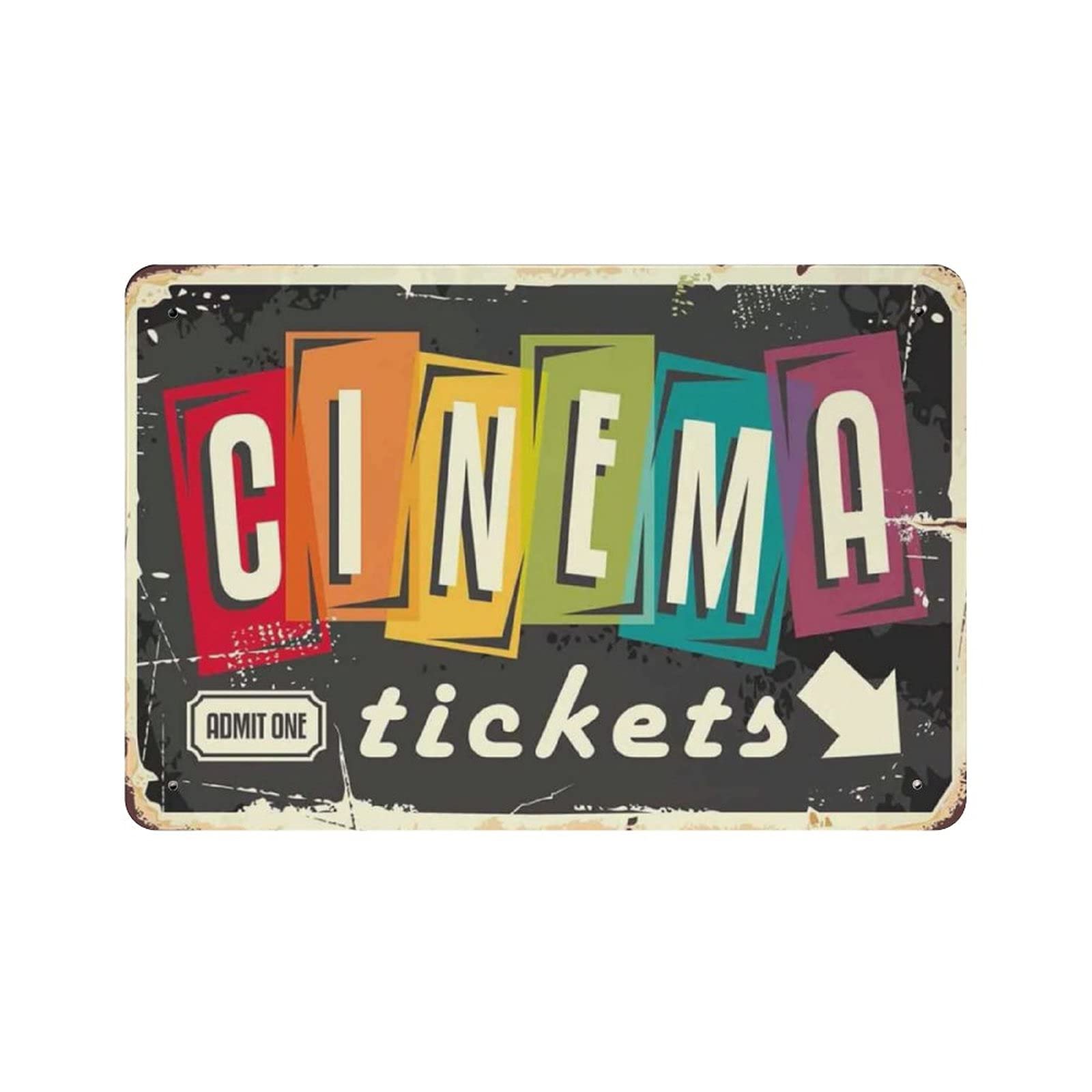 Papan Logam Vintage Berbentuk  - Home Cinema Tickets ulasan dan harga