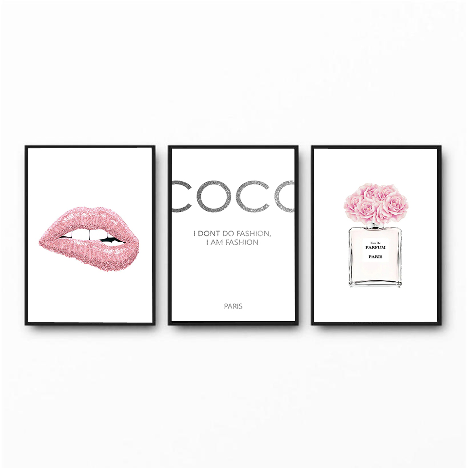 Poster dan Cetakan Bibir Merah - Home Cinema Wall Art ulasan dan harga