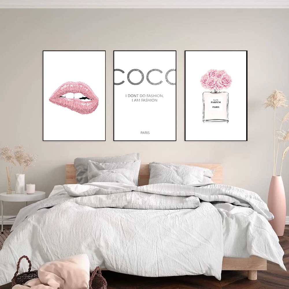 Poster dan Cetakan Bibir Merah - Home Cinema Wall Art ulasan dan harga