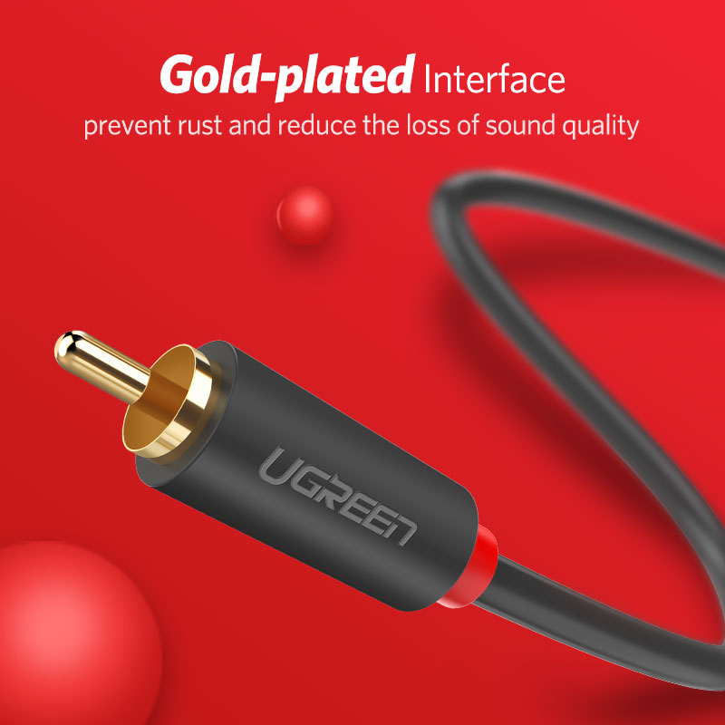 UGREEN 2RCA Ke 2 RCA Kabel Aud - Home Cinema Furniture ulasan dan harga