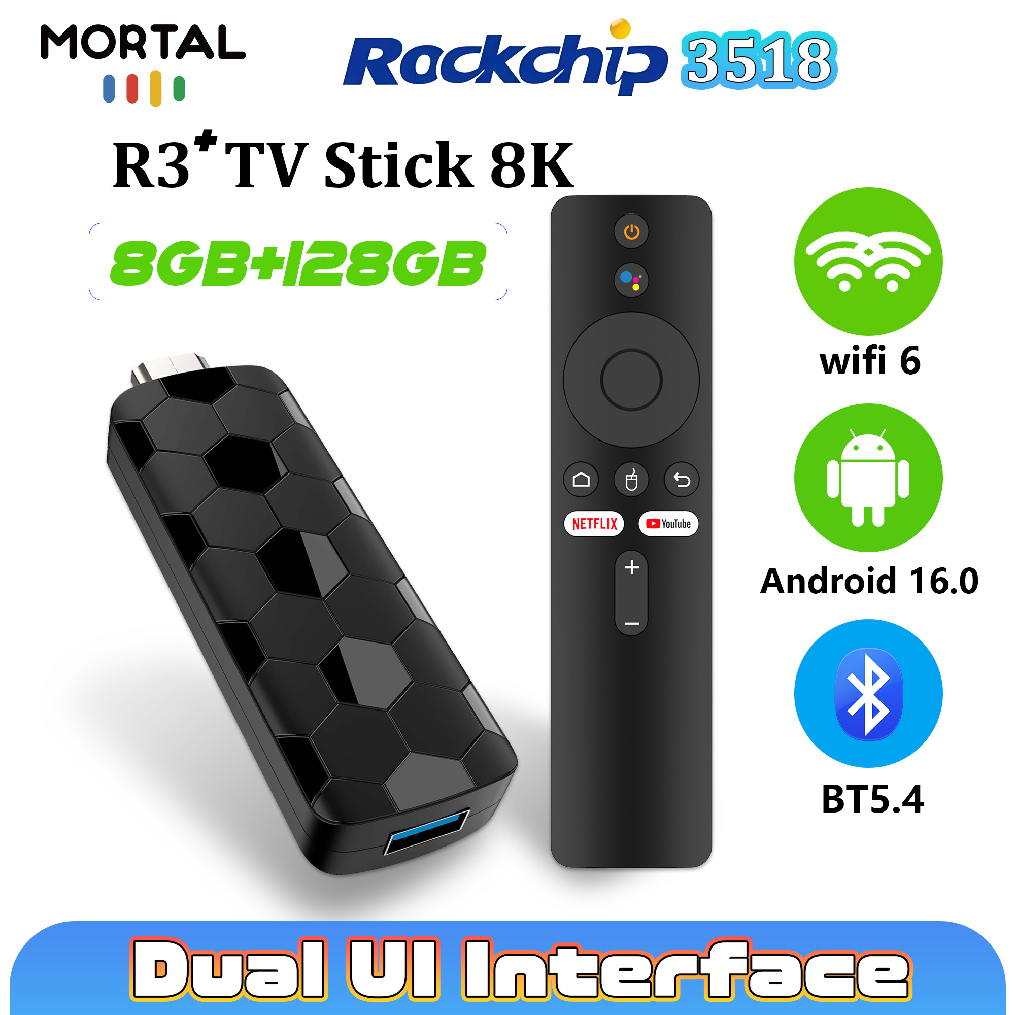 Mortal R3+ TV Stick Android 16 - Home Cinema Furniture ulasan dan harga