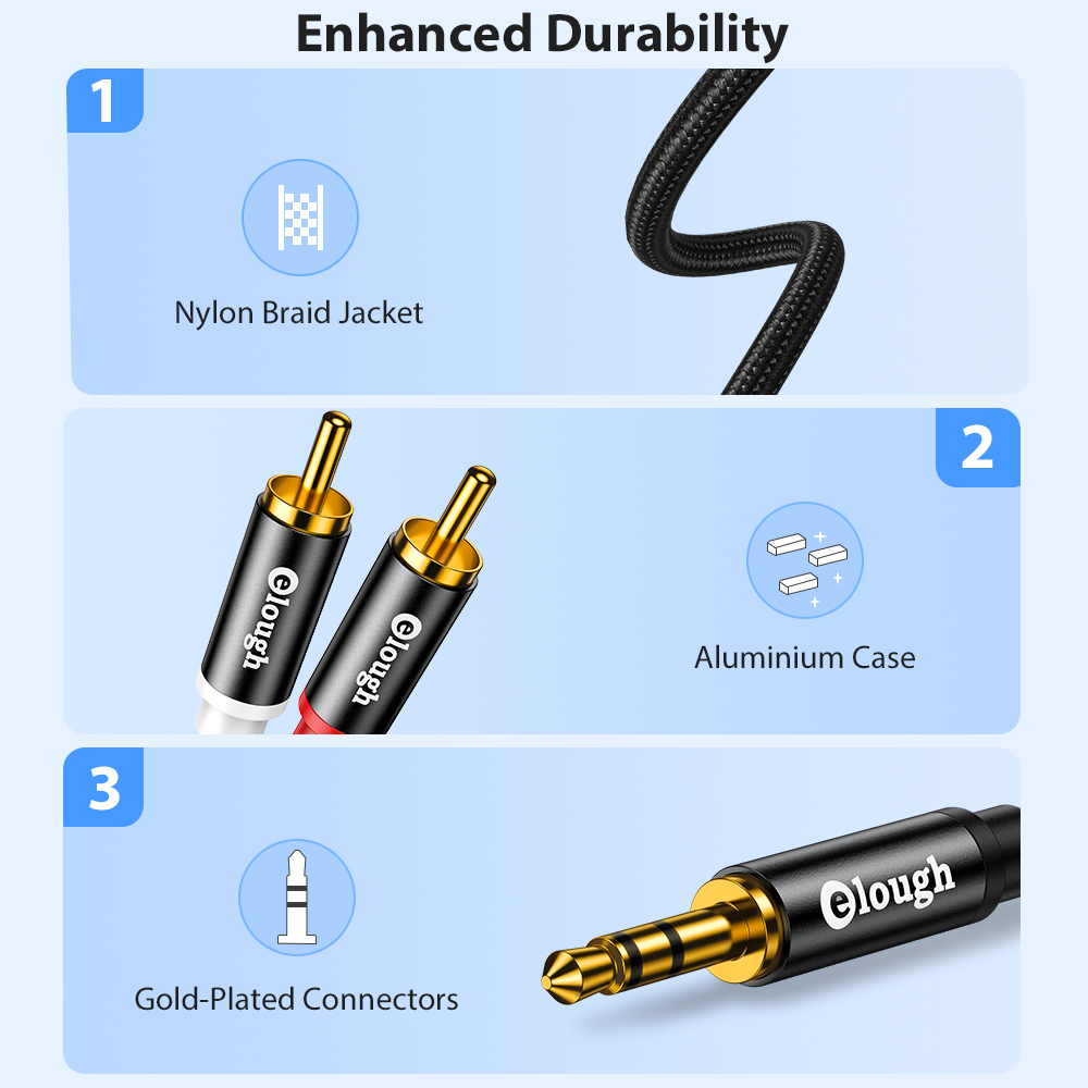 Kabel RCA Eleugh Kabel Speaker - Genius Home Cinema ulasan dan harga