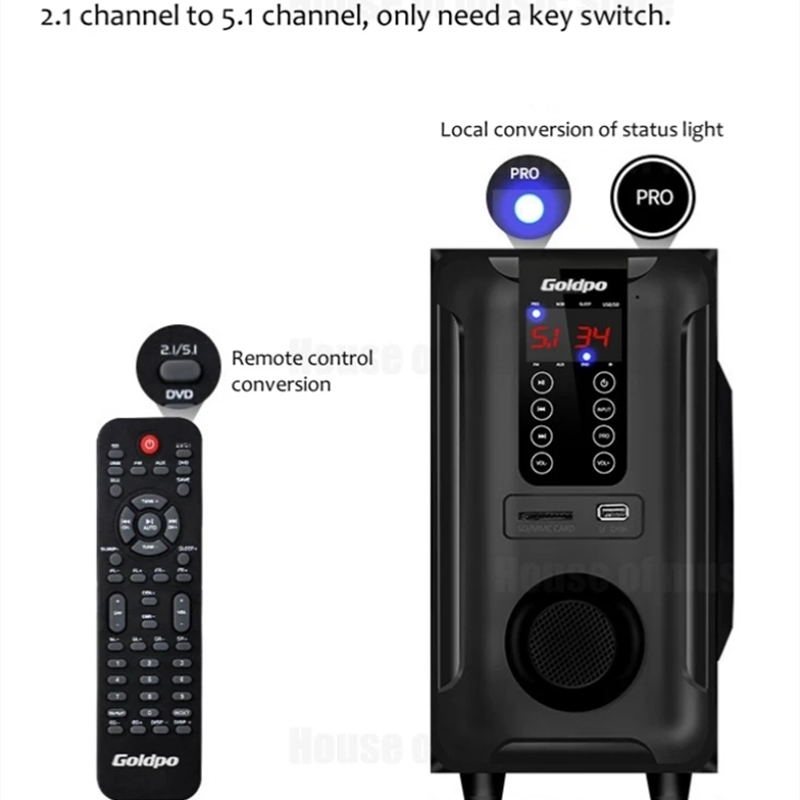 Kotak suara Multimedia berdiri - Home Cinema With Wireless Rear Speakers ulasan dan harga