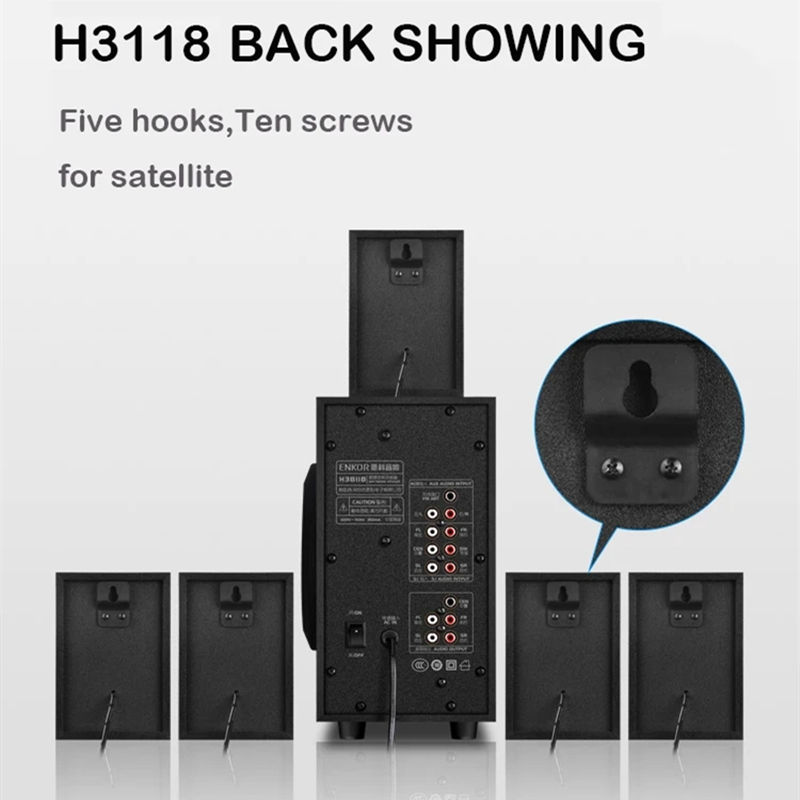 Kotak suara Multimedia berdiri - Home Cinema With Wireless Rear Speakers ulasan dan harga