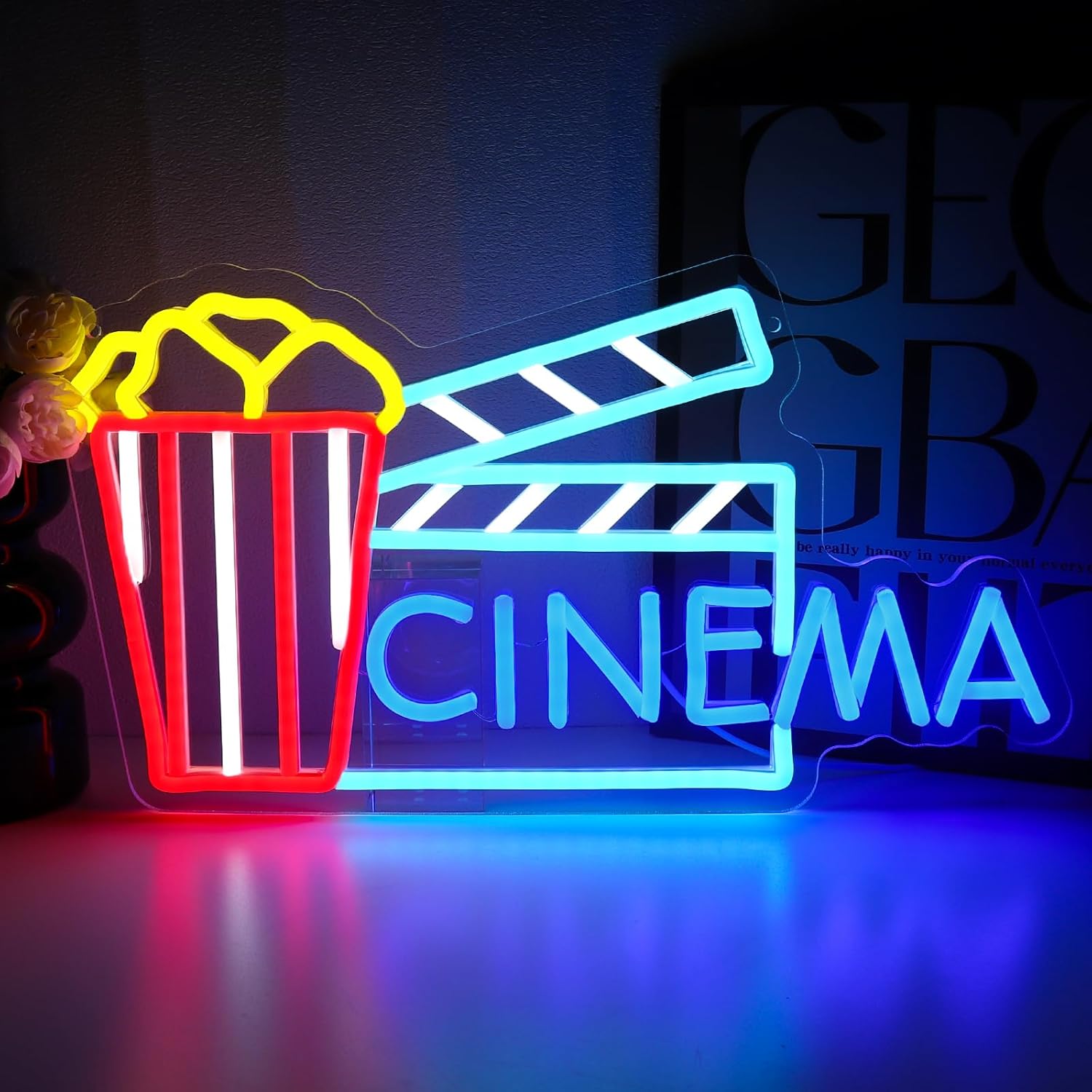 Lampu Dinding Seni Neon Biosko - Home Cinema Wall Lights ulasan dan harga