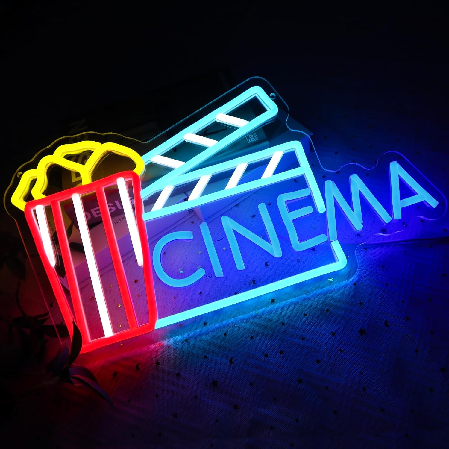 Lampu Dinding Seni Neon Biosko - Home Cinema Wall Lights ulasan dan harga