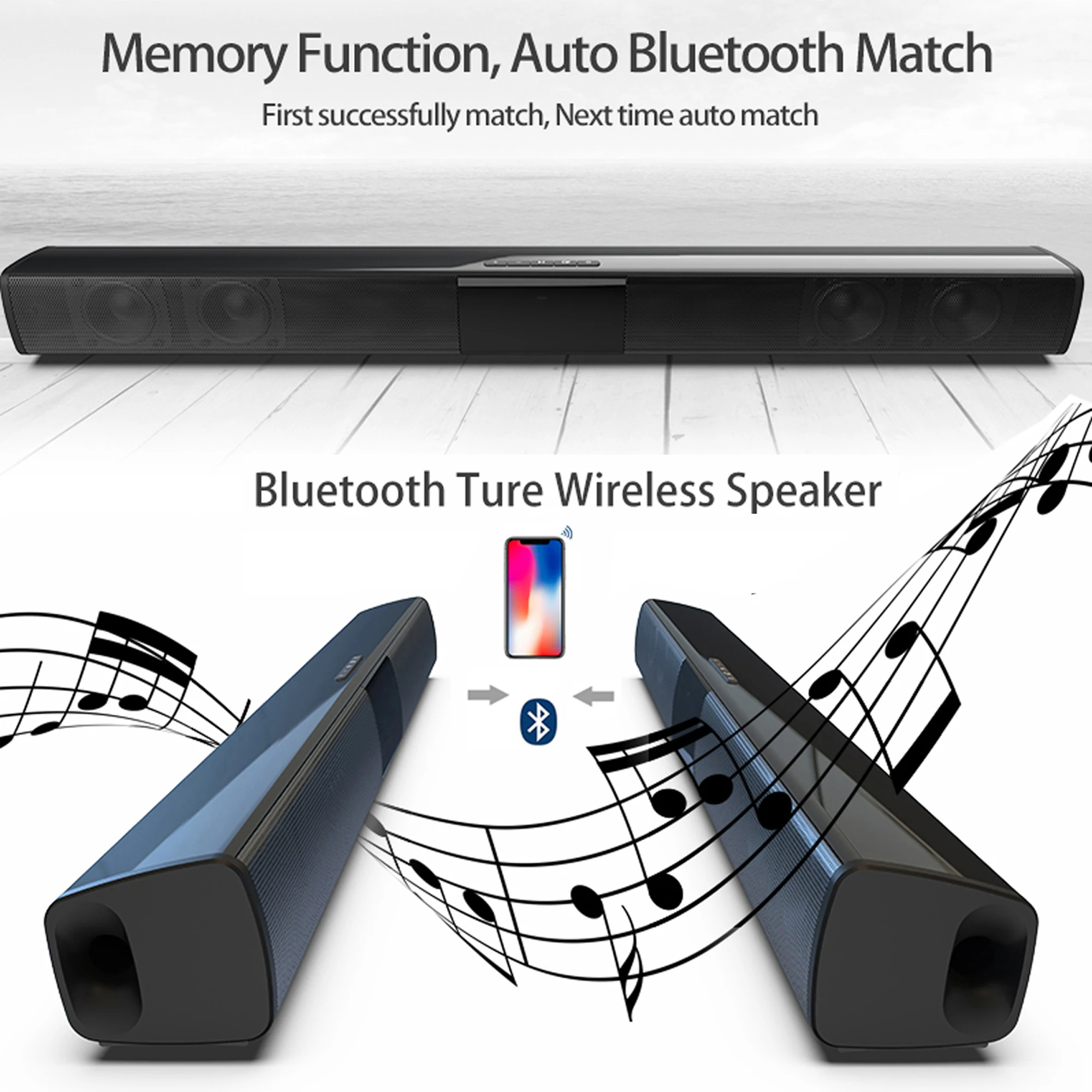 Soundbar daya tinggi 40W untuk - Home Cinema With Wireless Rear Speakers ulasan dan harga