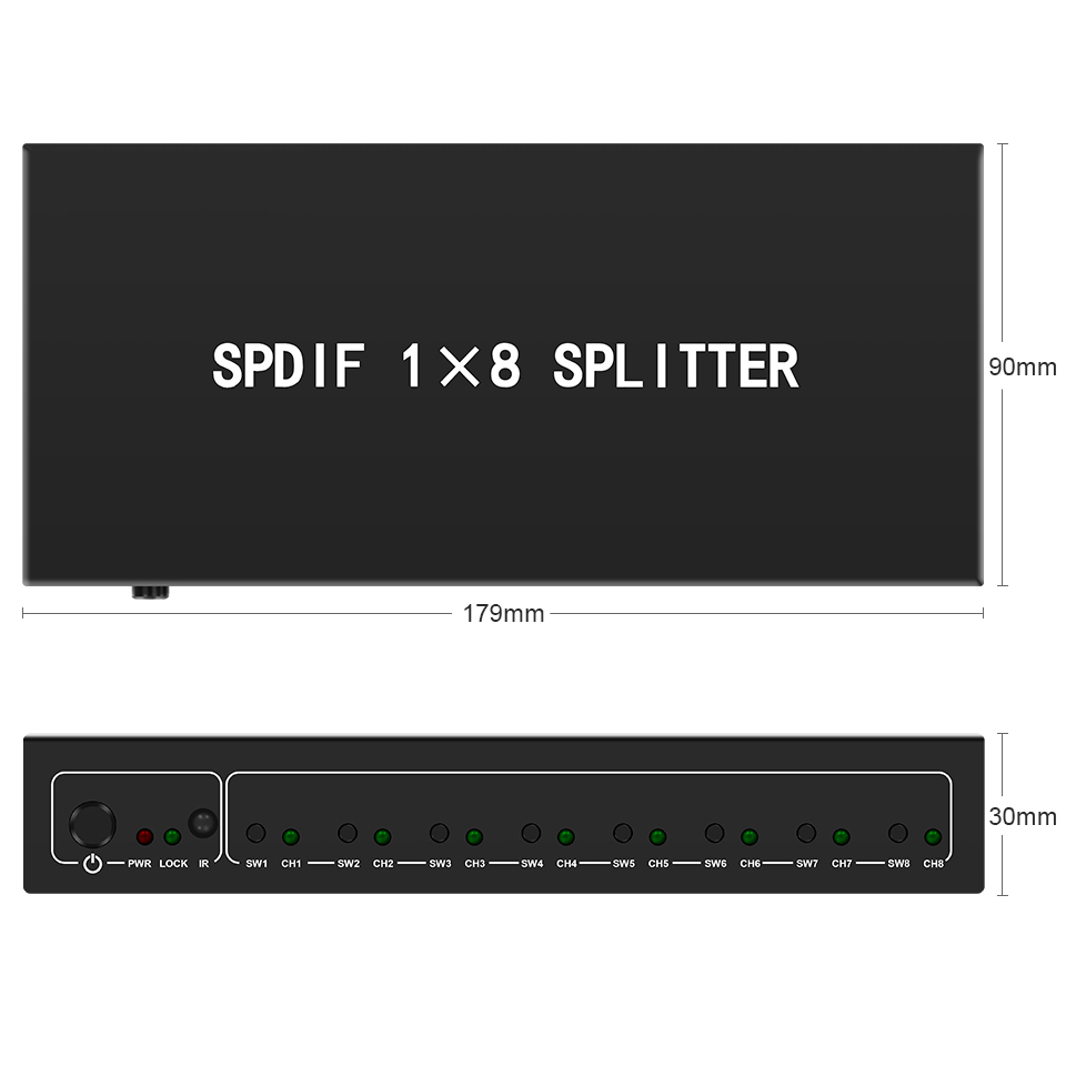 Pemisah Audio optik, 1 in 8 Ou - Genius Home Cinema ulasan dan harga