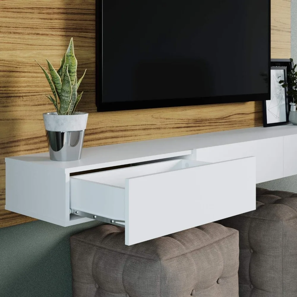Rak TV Dinding Modern, Panel T - Home Cinema Furniture ulasan dan harga