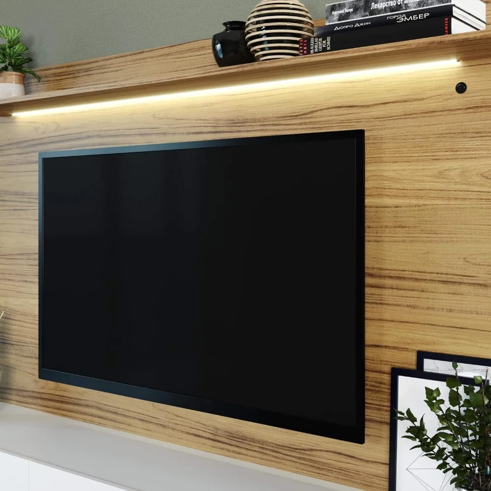 Rak TV Dinding Modern, Panel T - Home Cinema Furniture ulasan dan harga