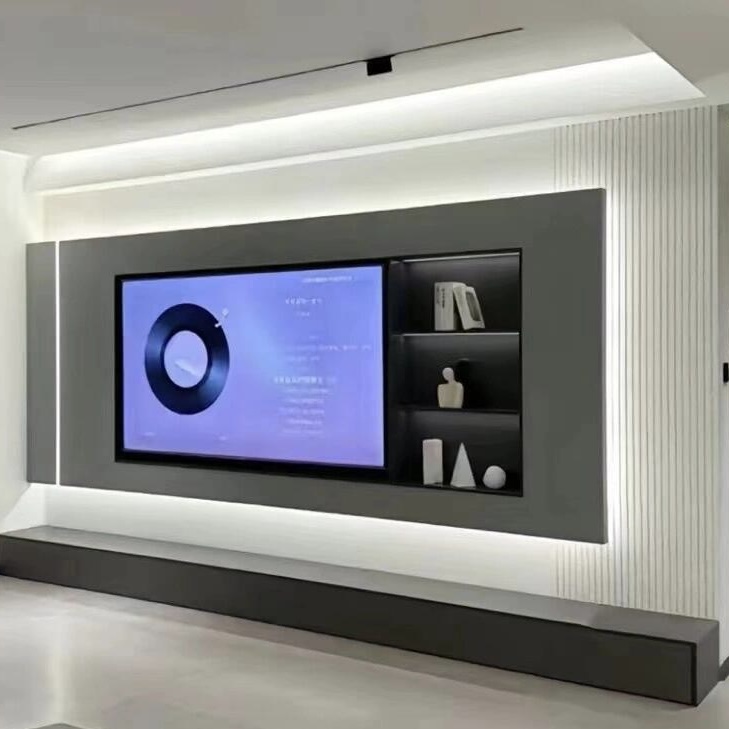 Rak TV Modern dengan Latar Bel - Home Cinema Furniture ulasan dan harga
