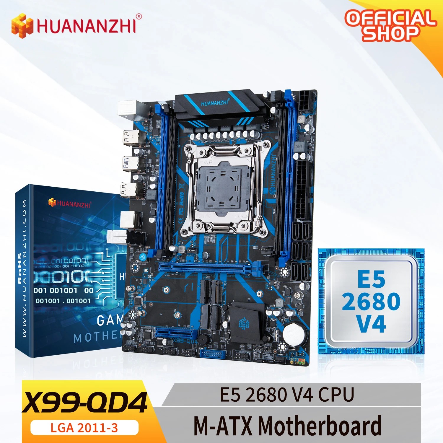 HUANANZHI X99 QD4 LGA 2011-3 X - Home Cinema Video Processor ulasan dan harga