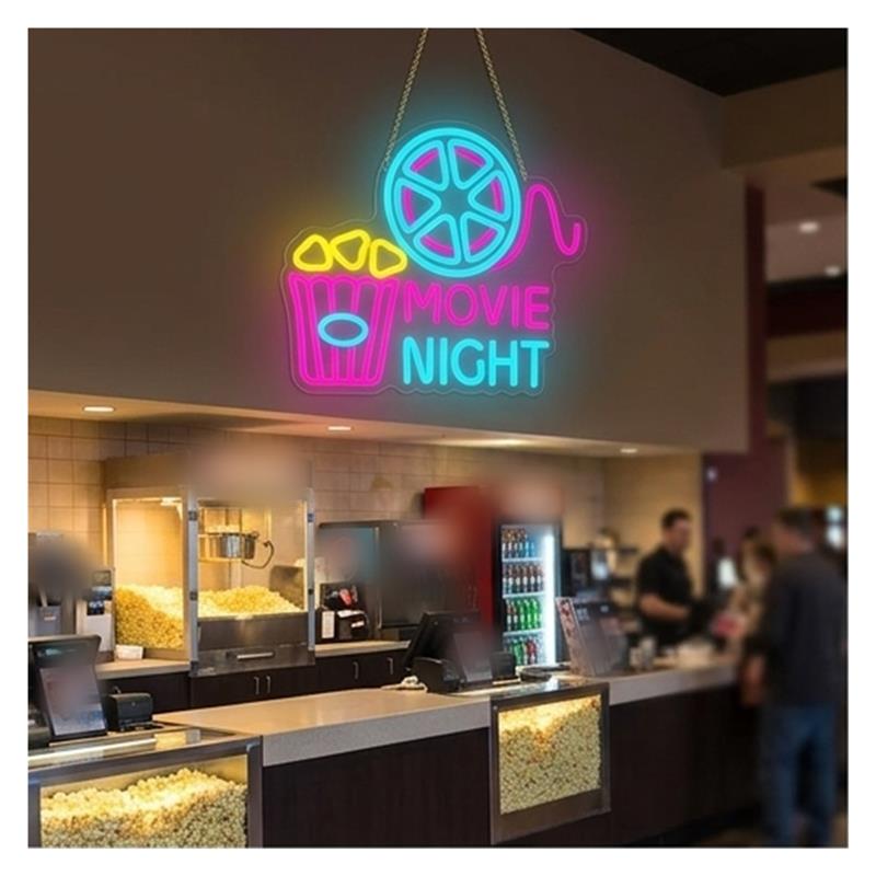 Lampu Neon Popcorn untuk Malam - Home Cinema Wall Lights ulasan dan harga