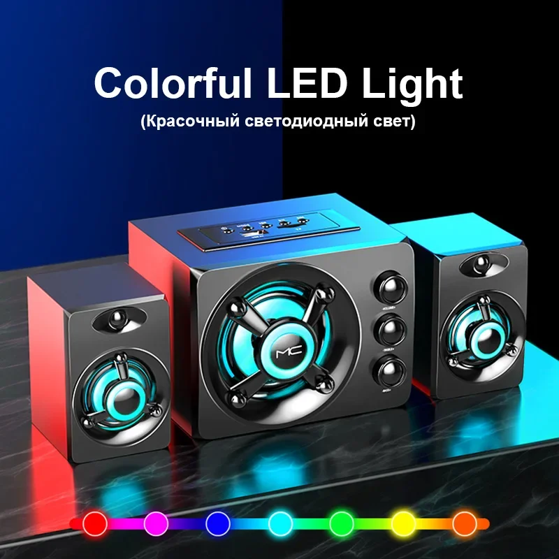 Speaker Stereo 3D HIFI LED War - Home Cinema With Wireless Rear Speakers ulasan dan harga